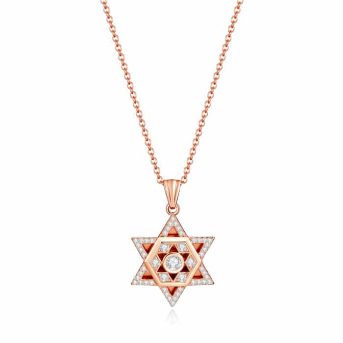 תליון מגן דוד 0.5 קראט אבני מואנייס ice diamonds
