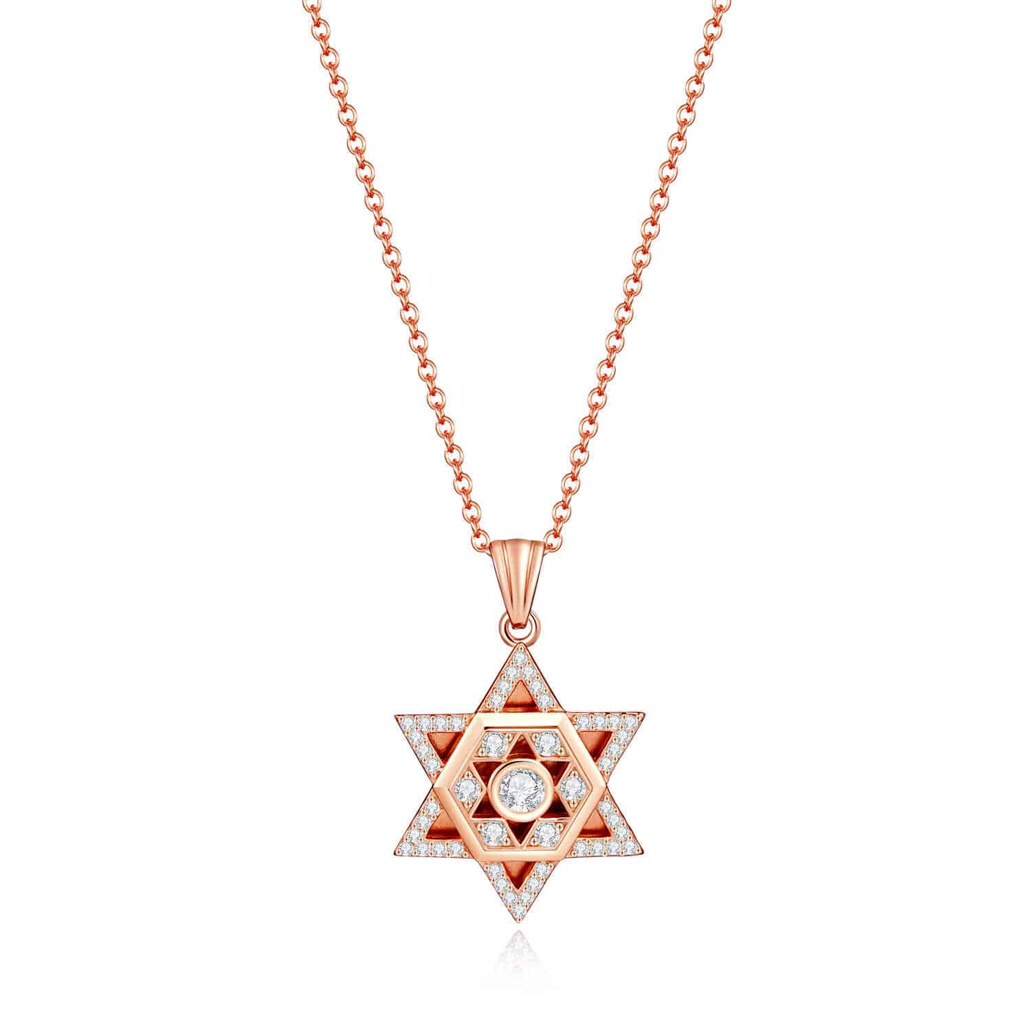 תליון מגן דוד 0.5 קראט אבני מואנייס ice diamonds