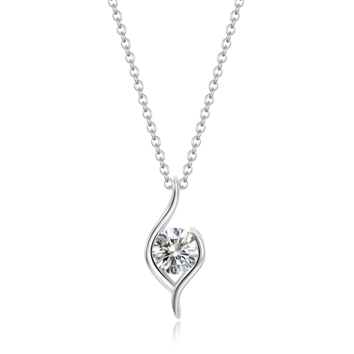 תליון דגם דיאנה 1.00 קראט אבן מואנייס ice diamonds