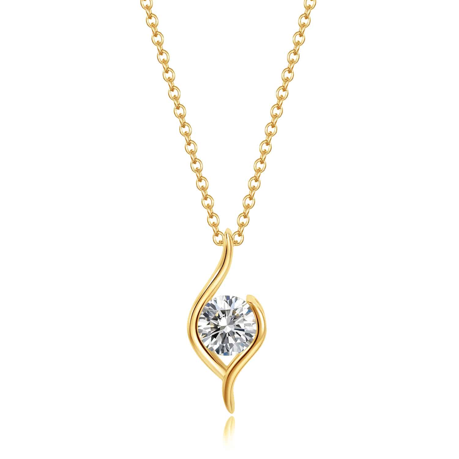 תליון דגם דיאנה 1.00 קראט אבן מואנייס ice diamonds