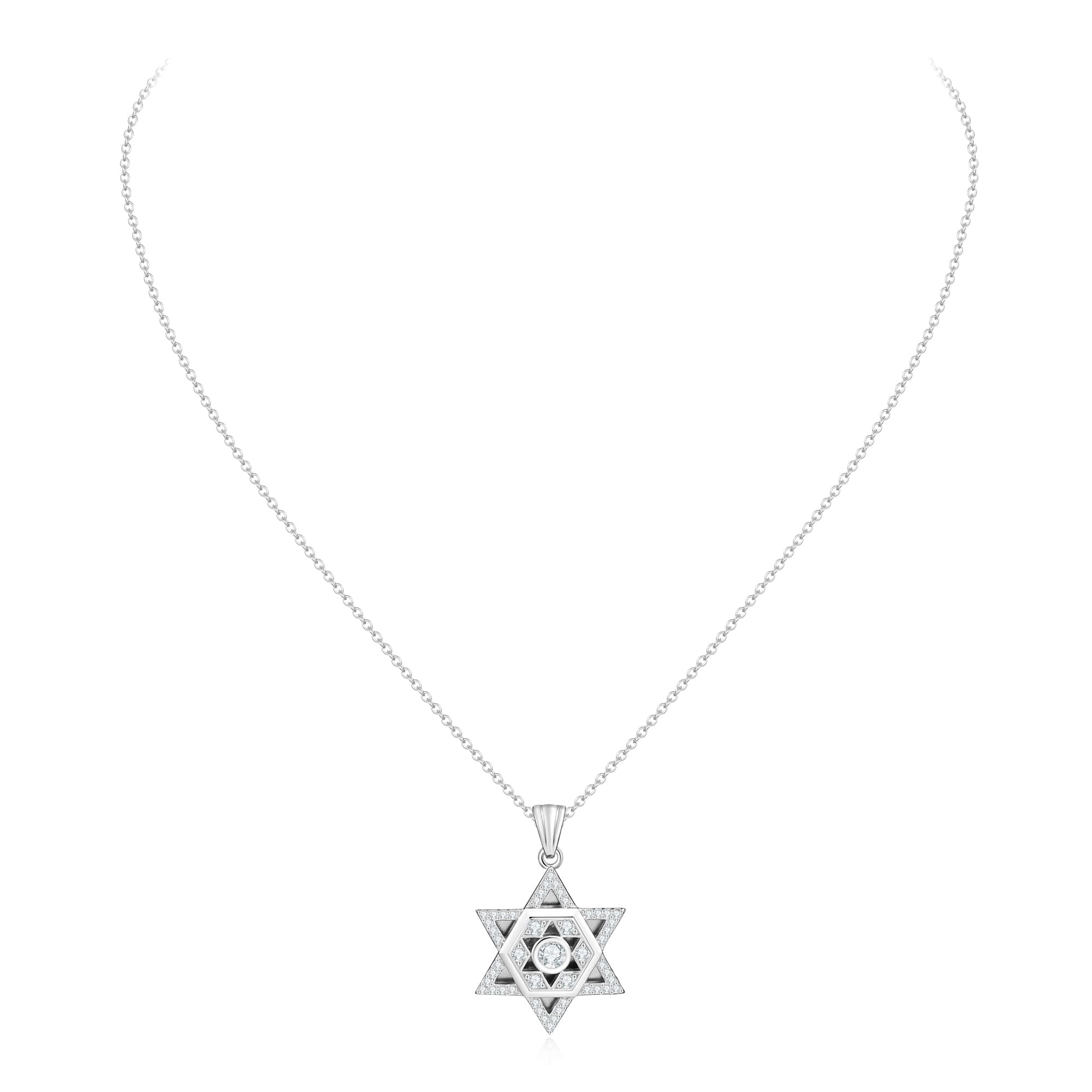 תליון מגן דוד 0.5 קראט אבני מואנייס ice diamonds
