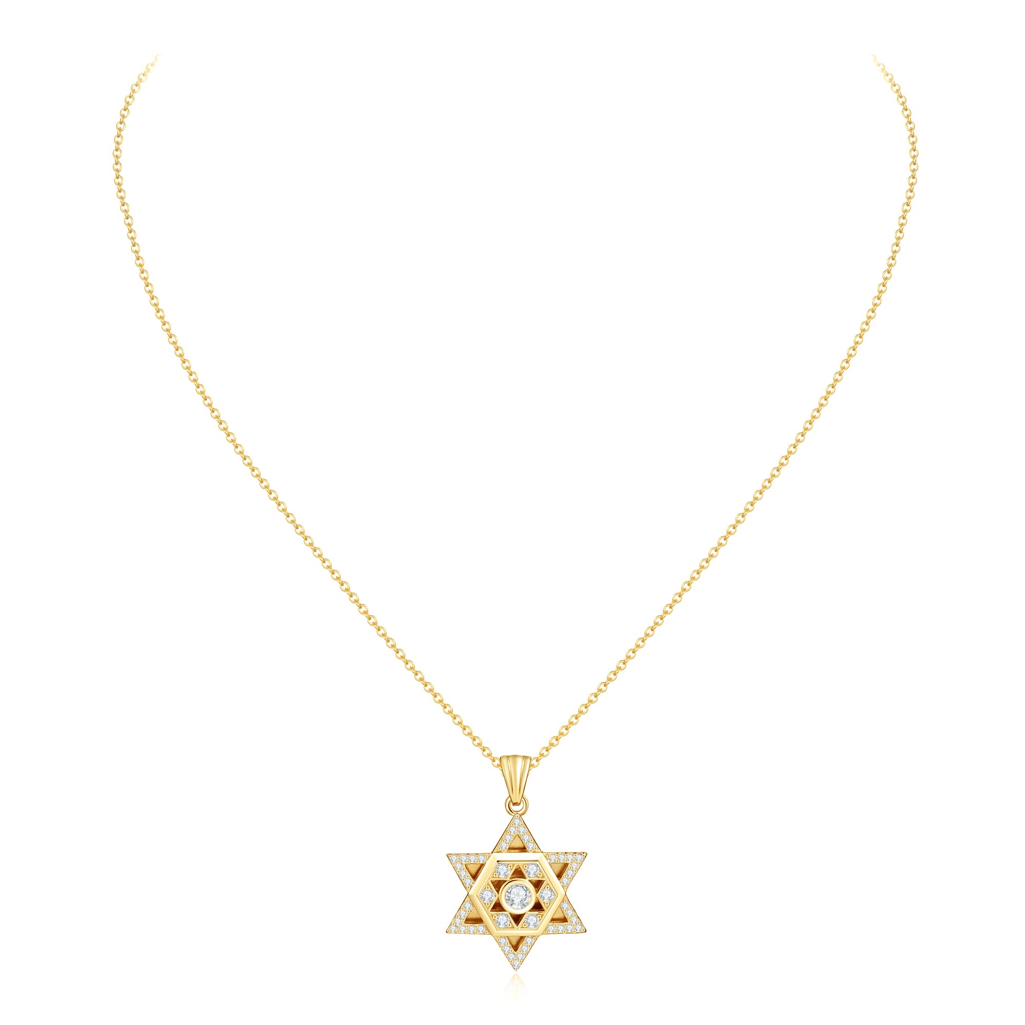 תליון מגן דוד 0.5 קראט אבני מואנייס ice diamonds