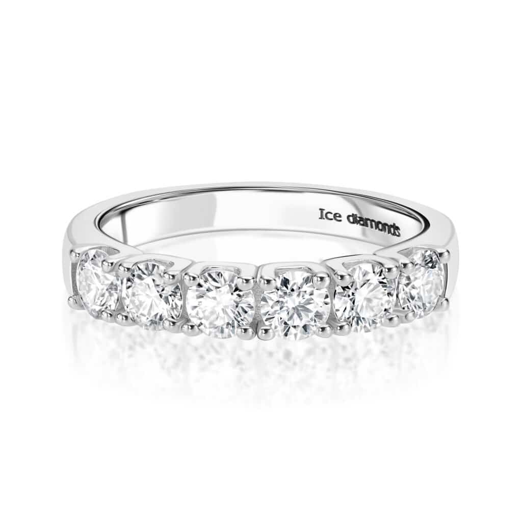 טבעת קשת 1.23 קראט אבני מואנייס ice diamonds