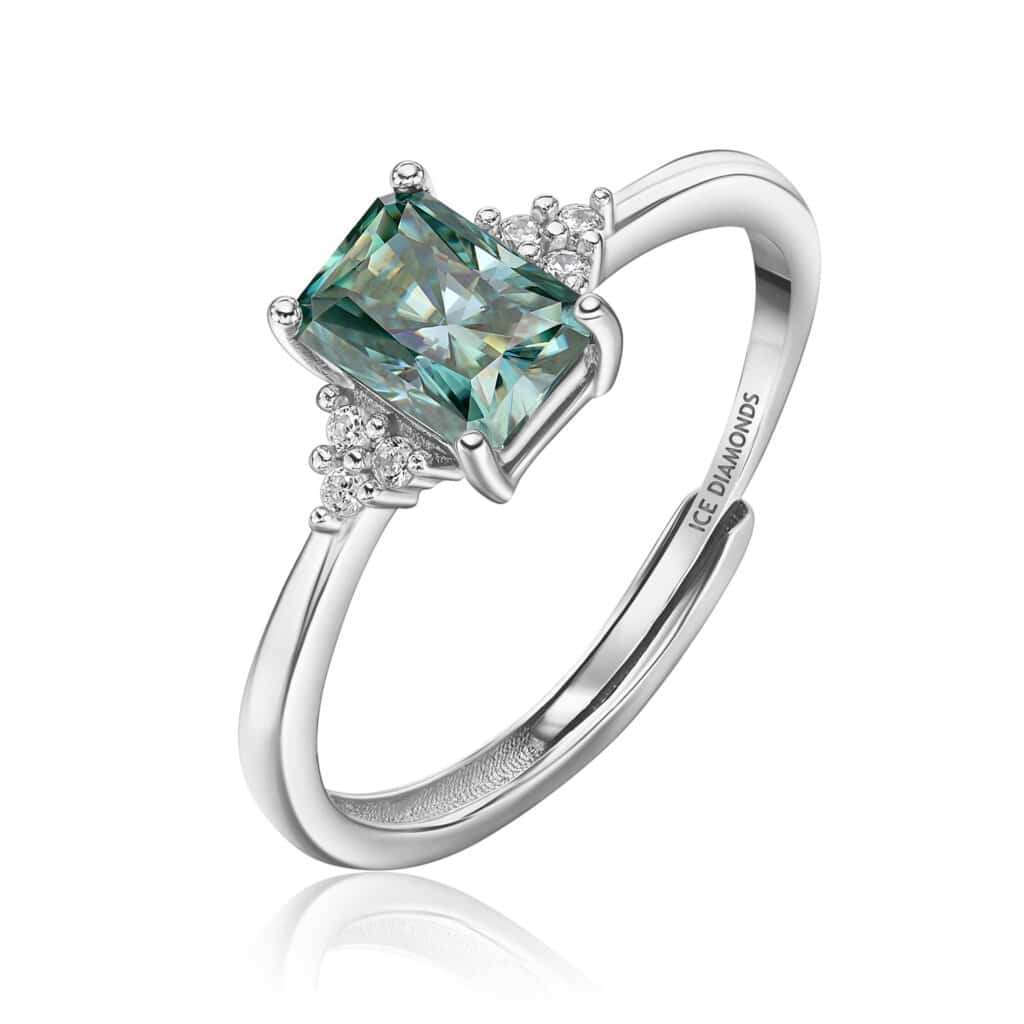 טבעת הברק הירוק אוניברסלית 1.12 קראט ice diamonds