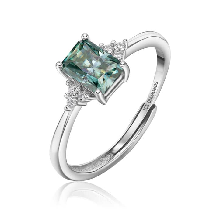 טבעת הברק הירוק אוניברסלית 1.12 קראט ice diamonds